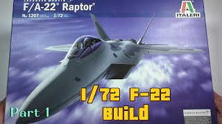 Italeri 1/72 F-22 Raptor 1207 Build (Part 1)