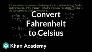 Converting Fahrenheit to Celsius | Pre-Algebra | Khan Academy