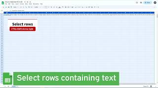 Select multiple rows containing values in Google Sheets