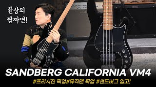 프리시젼+뮤직맨이 고플땐 (짬짜면을 먹는 이유!) Sandberg 베이스기타 California VM4 #투데이스기어 #todaysgear #프리버드 #기타리뷰 #샌드버그