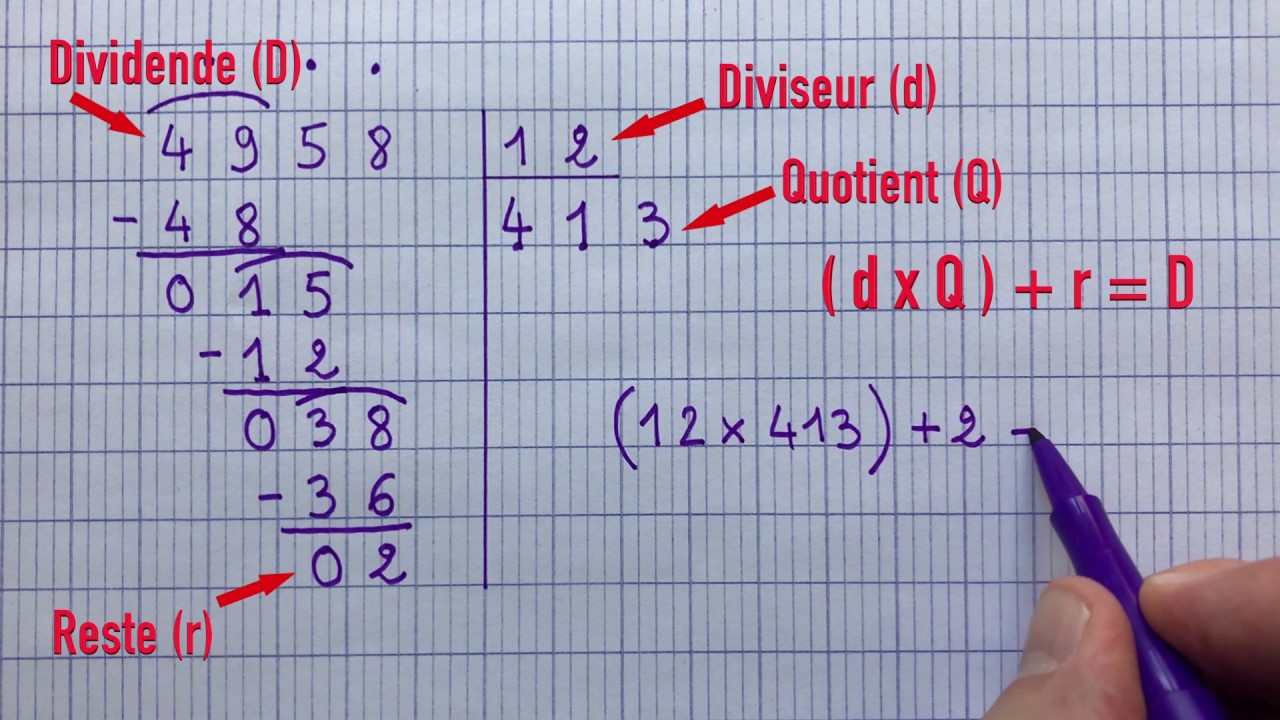 Division à 2 Chiffres Facile - CM1 - CM2 - Cycle 3 - YouTube