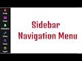 Animated Sidebar / Navigation Menu using HTML & CSS