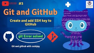 How to Create and add SSH key to GitHub ? | Git Error | GitHub Error: failed to push | SSH Key | 3