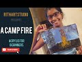 Camp Fire - Acrylic Painting for Beginners - Step by Step - RithArtStudio