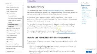 Azure ML Studio: Permutation Feature Importance