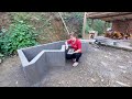 Build fish tank, Build a water-retaining concrete layer - Green forest farm, free bushcraft