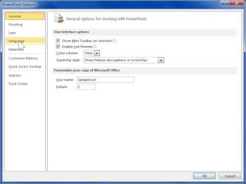 Which are the options that PowerPoint has for proofing a presentation?