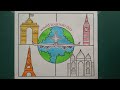 World Tourism Day Drawing/World Tourism Day Poster/Tourism Poster Drawing #tourismday