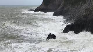 台風一過直後の今子浦大引の鼻東側