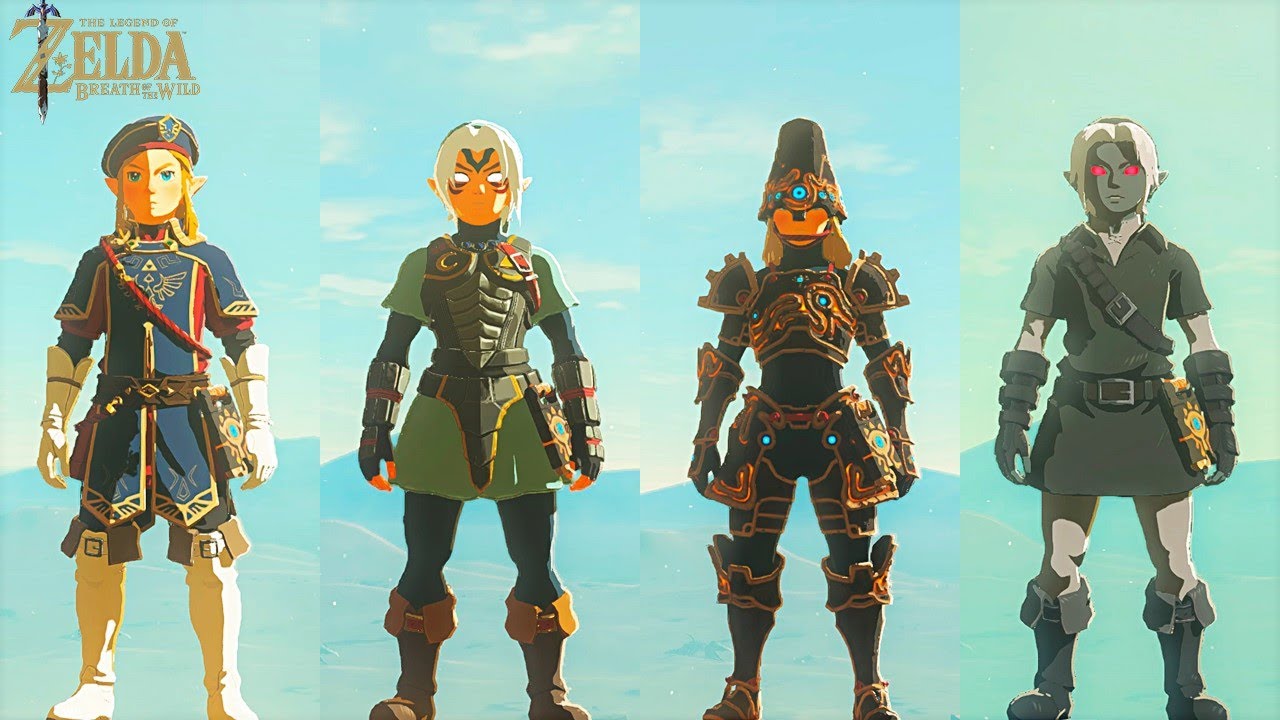 Zelda: Breath Of The Wild | All Armor Sets In 4K Showcase | 2022 - YouTube