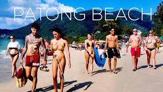 4K HDR - 🇹🇭 A Glorious Day Walk Around Patong Beach - Walking Tour Patong Phuket Thailand 2025