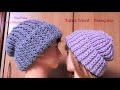 tuto tricot bonnet adulte taille unique côte 1 1 torses facile bonnet femme bonnet homme