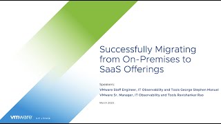 Successfully Migrating from On Premises to SaaS Offerings