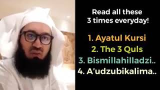 Ayatul Kursi | 3 Quls - Mufti Menk Powerful Reminder