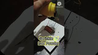 SOLENOID MAGNETIC FIELD LINES with iron powder for class 10 & 12 Science...