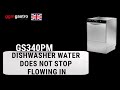 GS GLS Dishwasher water does not stop flowing in