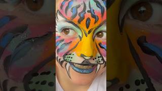 Tiger FACE PAINT 🎨🐯❤️ #familyvlog #disney #familyfun