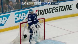 Vasilevskiy irate with team, smashes paddle