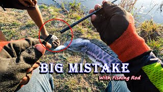 {Big mistake} my fishing Casting rod was break | ស្តាយត្រី កំហុសដែលធ្វើបាក់ដងនៅពេលនេះ