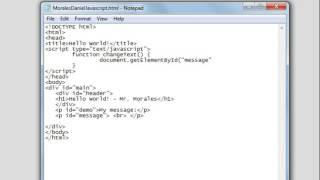 Javascript Hello World