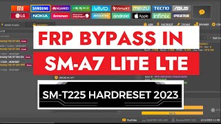FrpBypass|Remove in SM Tab  A7Lite LTE|SM-T225 Hardreset Pin|Pattern|Password Unlock|Unlocktool 2023