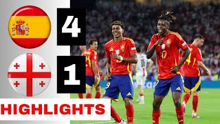 Spain vs Georgia HIGHLIGHTS \u0026 GOALS (4-1) || EURO2024.