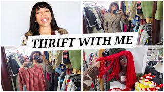 THRIFT WITH ME | NEW THRIFT STORE! | FALL TRY-ON HAUL | Styling Try-on Haul | Model Image