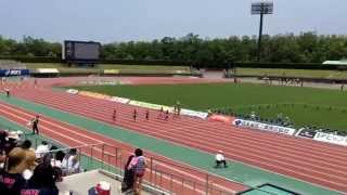 布勢スプリント2014小学生男子100第1レース4組