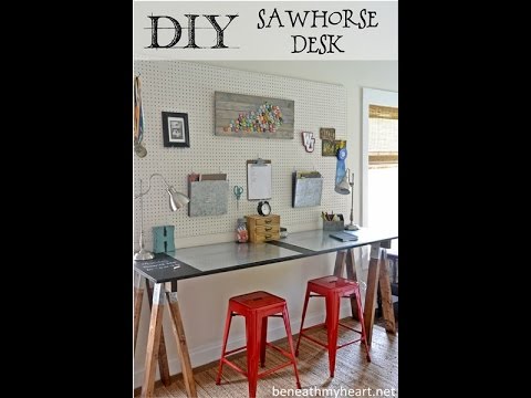 diy sawhorse desk diy sawhorse desk