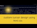 Creating Custom Cursors - CSS Only, and JavaScript! | Awesome Cursor Animation With CSS & Javascript