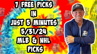 MLB, NHL Best Bets for Today Picks & Predictions Friday 5/31/24 | 7 Picks in 5 Minutes