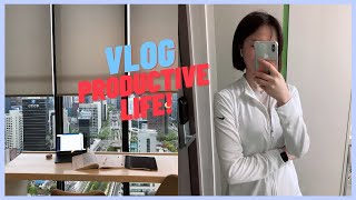 4월 zip. VLOG :: 점심시간 알차게 보내는 직장인 일상(Ft. 공부📚, 운동🏃‍♀️), 워커힐 호캉스, 취미 부자 직장인 브이로그 / Workout vlog