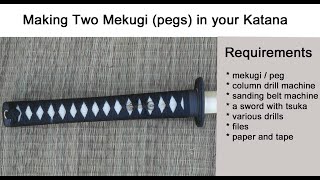 Adding second Mekugi Ana in your Katana / Samurai Sword