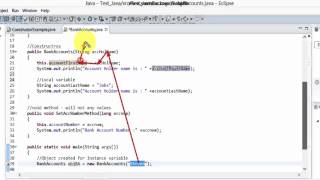 JAVA - What is Local Variable and Instance Variable? - Explanation with Example code