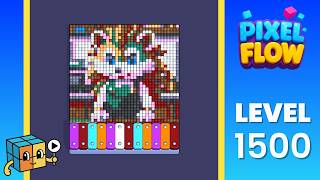 Pixel Flow Level 1500 (Very Hard) Walkthrough Solution