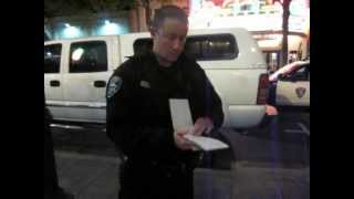 SCPD on Pacific Avenue give Anthony a Ticket