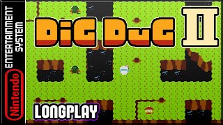 Dig Dug 2 - Full Game 100% Walkthrough | Longplay - NES