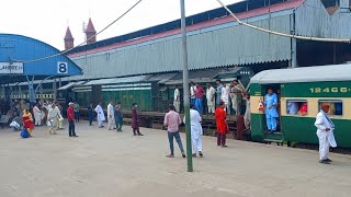 Lahore railway station full of passengers on arrival of Badar Express 111up from faisalabad