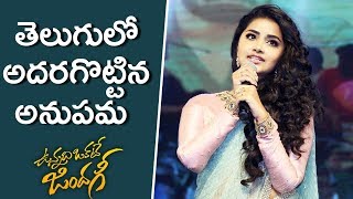 Actress Anupama Parameshwaran Lovely Speech | Vunnadhi Okate Zindagi Audio Launch | Ram | Lavanya