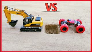 RC Rock Crawler VS JCB | RC Car VS JCB | RC Car Tug of War