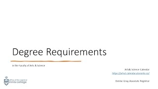 2022 Academic Orientation: Degree Requirements and the Academic Calendar
