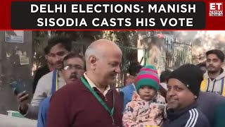 Delhi Elections: Manish Sisodia Casts His Vote, Visits Polling Centres in Jangpura Constituency