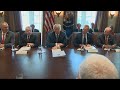 US Trump Cabinet Meeting Rushes