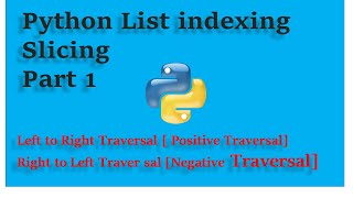 Python list Indexing and slicing in हिन्दी Hindi Video 25