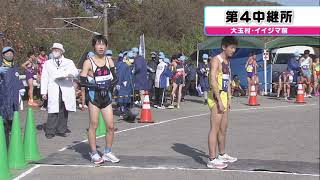 ふくしま駅伝2020ダイジェスト　第4中継所（大玉村・イイジマ前）