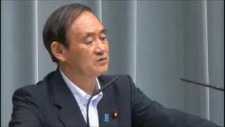 民放ドラマでブルーリボンバッジ【平成27年9月4日午前】菅義偉 官房長官 記者会見