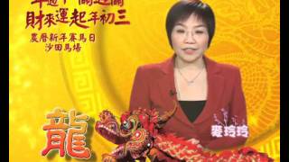 [2012 農曆新年賽馬日] 大年初三蒞臨沙田馬場，一馬當先，頭彩開運！ - 麥玲玲師傅 - 龍年運程