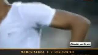 أجمل مقصية في تاريخ برشلونة سجلها ريفالدو في المباراة الشهيرة أمام فالنسيا موسم 2001