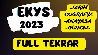 Ekys 2023 Soru Çözümü/FULL TEKRAR (Genel Kültür)