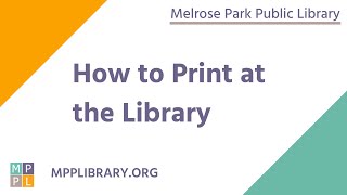 How to Print at the Library